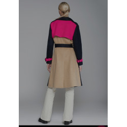 ABRIGO TRENCH LANA MOHAIR MARINO