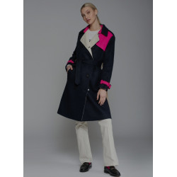 ABRIGO TRENCH LANA MOHAIR MARINO