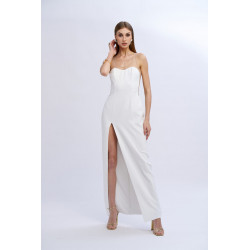 Vestido cocktail transparencia