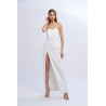 Vestido cocktail transparencia