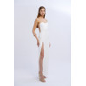 Vestido cocktail transparencia