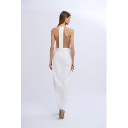 Vestido cocktail transparencia