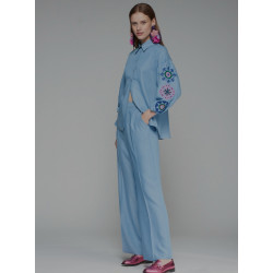 PANTALON FLUIDO TEJIDO TENCEL VAQUERO