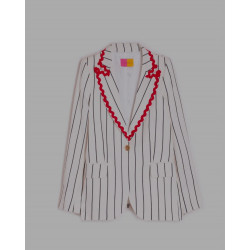 CHAQUETA DIPLOMATICO ONDULINA ROJA