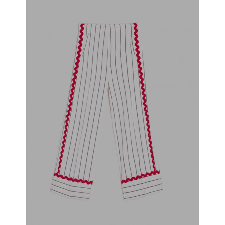 PANTALON DIPLOMATICO ONDULINA ROJA