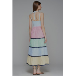 VESTIDO VOLANTES 500 RAYAS CONTRASTE