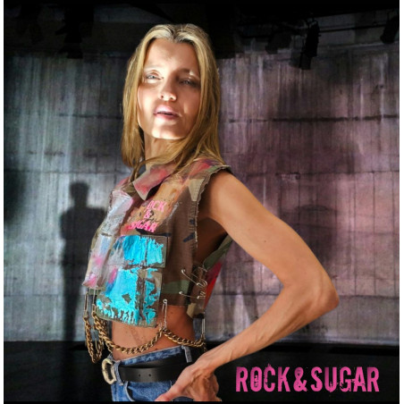 Chaleco Rock&Sugar upcycling