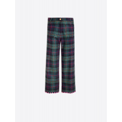 Pantalón escocés perfil rosa