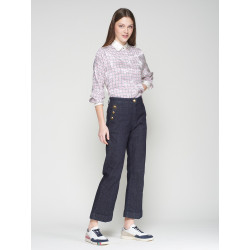 Pantalón denim botones