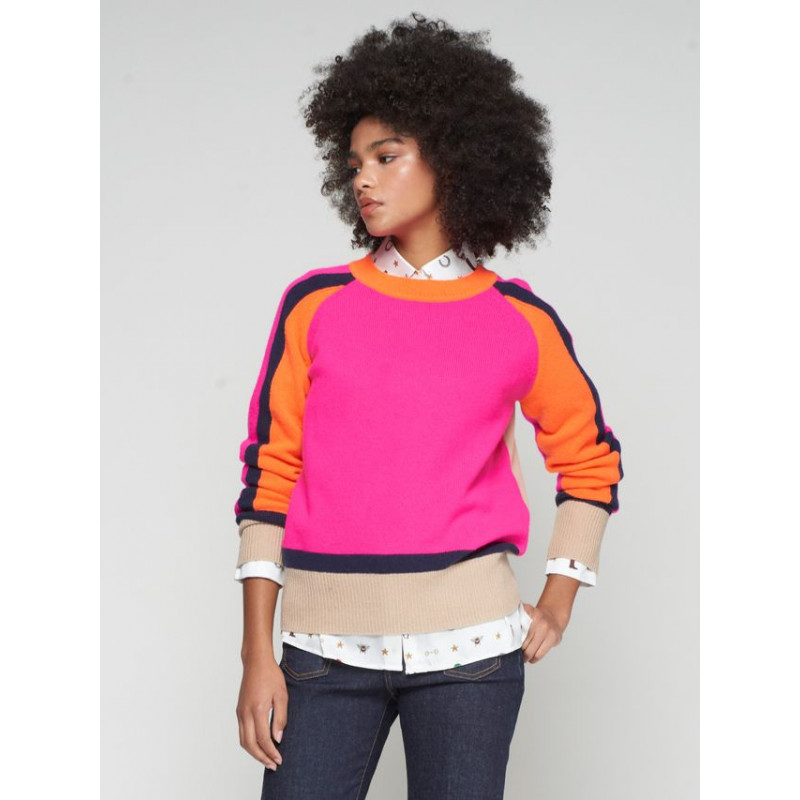 Jersey de punto pink, orange, navy