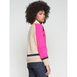 Jersey de punto pink, orange, navy