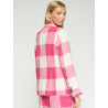 CHAQUETA CUADROS VICHY ROSA RIBETE ONDULADO