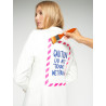 CHAQUETA BLANCA SERIGRAFIA