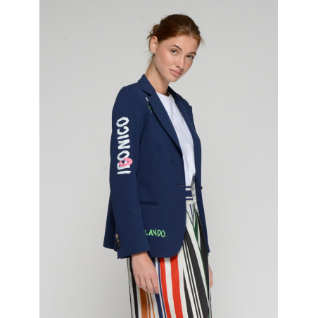 CHAQUETA AZUL MARINO SERIGRAFIA