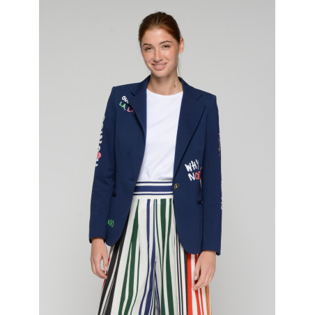 CHAQUETA AZUL MARINO SERIGRAFIA