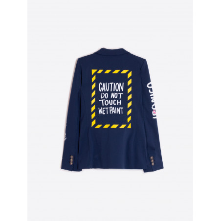 CHAQUETA AZUL MARINO SERIGRAFIA