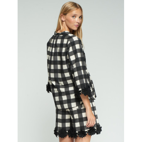 CAMISA CUADRO VICHY NEGRO