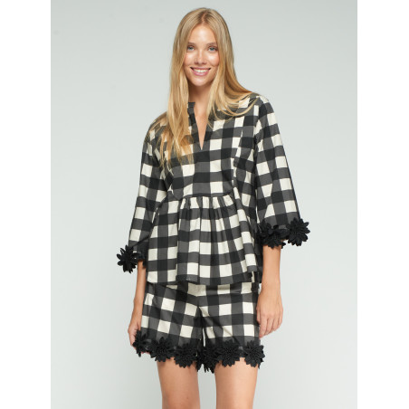 CAMISA CUADRO VICHY NEGRO