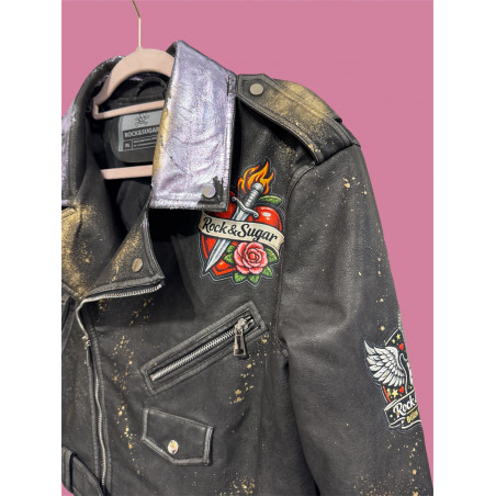 BIKER R&S METALIZADA LILA