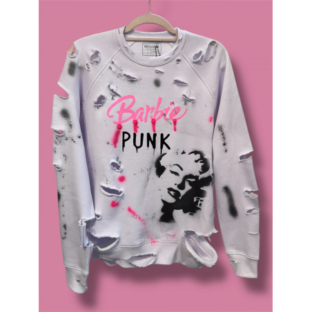 Barbie Punk Sudadera Destroyed