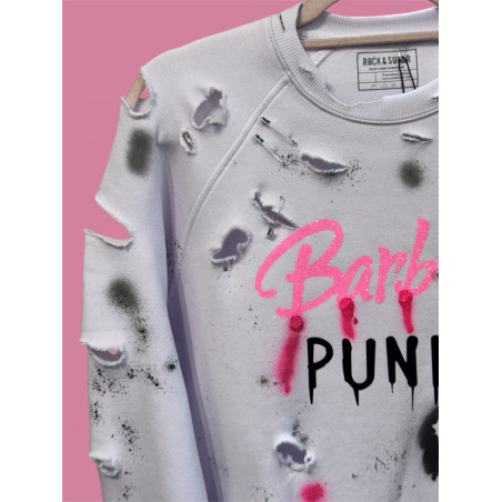 Barbie Punk Sudadera Destroyed