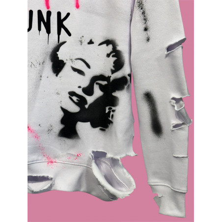 Barbie Punk Sudadera Destroyed
