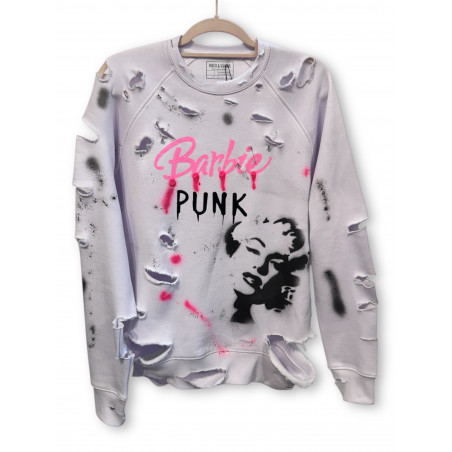 Barbie Punk Sudadera Destroyed