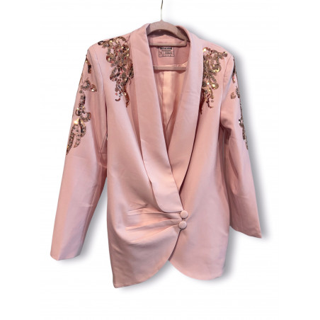 Vestido-blazer rosa