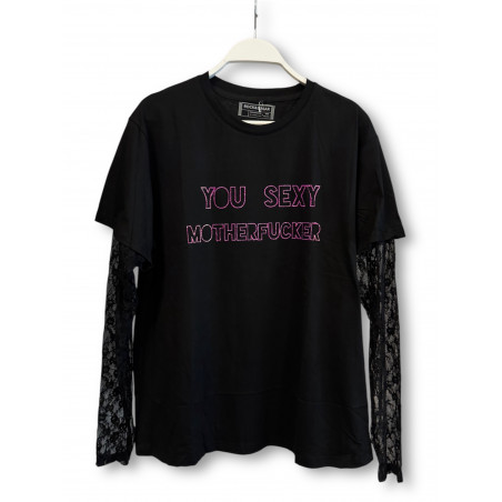 Camiseta Sexy Mdf Encaje Pink