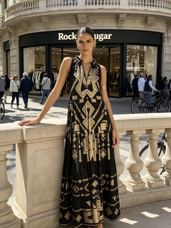 Maxi Dress Lace Black