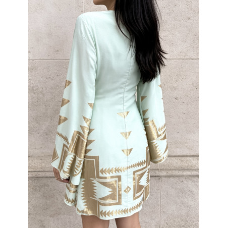 Vestido Lazo Lace Aquamarine