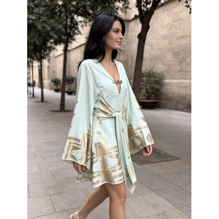Vestido Lazo Lace Aquamarine