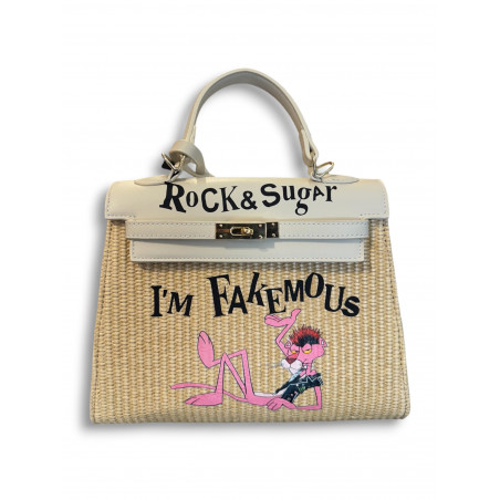 Bolso rafia Fakemous Panther