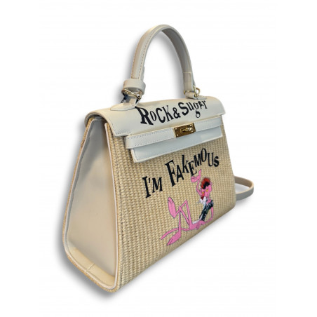 Bolso rafia Fakemous Panther