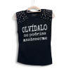 Camiseta Olvídalo Negra Tachuelas