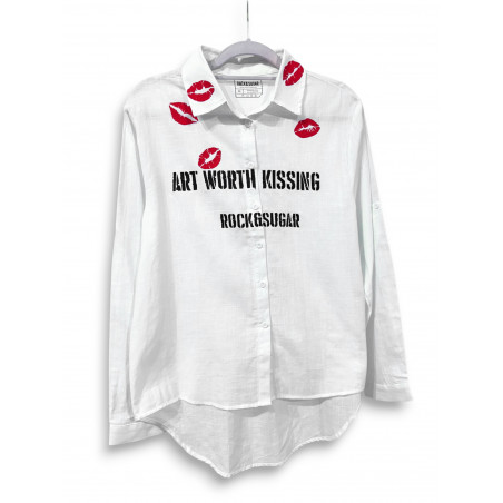 Camisa Art Worth Kissing