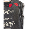 Camiseta Art Worth Kissing Silver