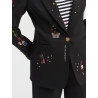 CHAQUETA NEGRO CUPIDO BORDADO