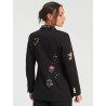 CHAQUETA NEGRO CUPIDO BORDADO
