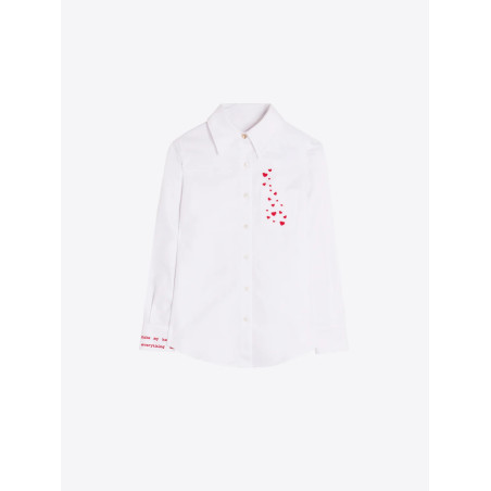 CAMISA ESPIGA BLANCA BORDADO CORAZON