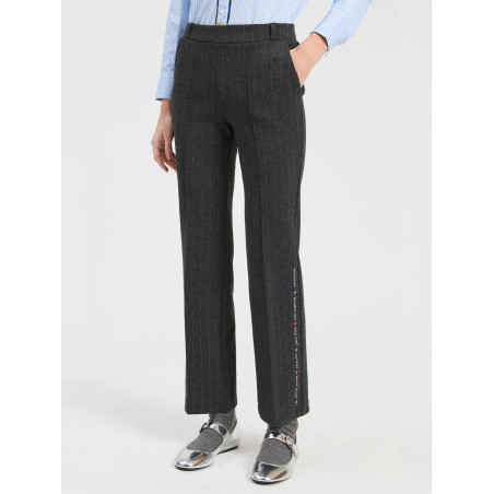 PANTALÓN GRIS RAYA DIPLOMATICA VERDE LUREX