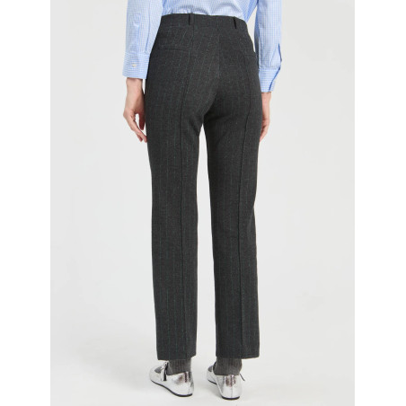PANTALÓN GRIS RAYA DIPLOMATICA VERDE LUREX