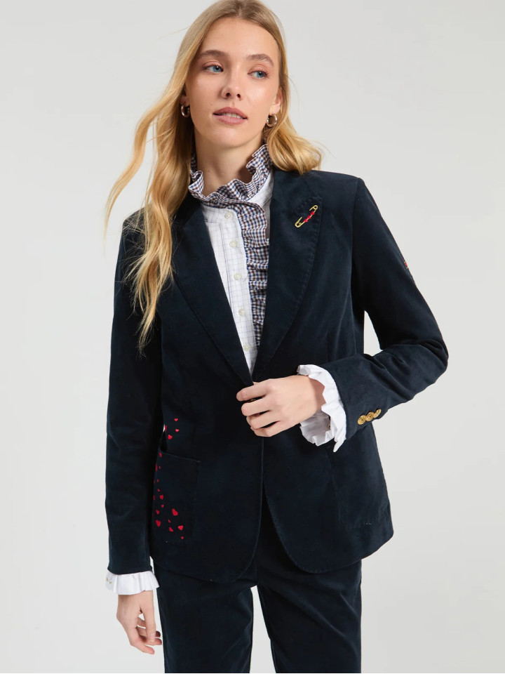CHAQUETA TERCIOPELO MARINO