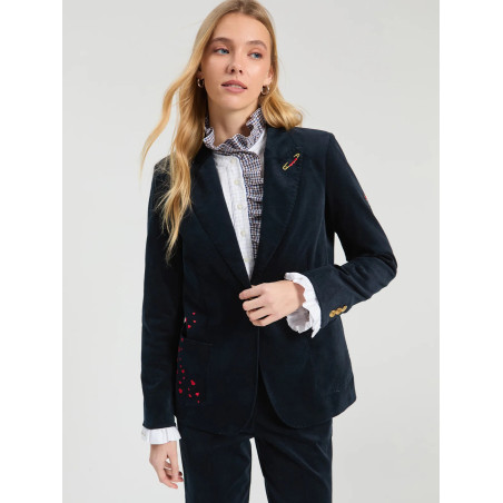 CHAQUETA TERCIOPELO MARINO