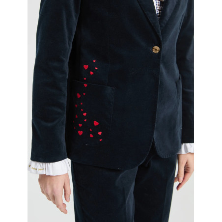 CHAQUETA TERCIOPELO MARINO