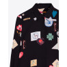 CAMISA NEGRO LOVE MULTICOLOR