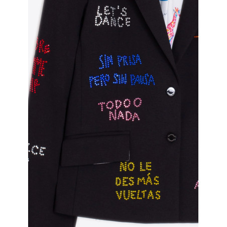 CHAQUETA STRASS PUNTO ROMA