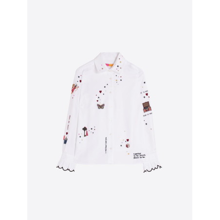 CAMISA BLANCA BORDADOS HOTEL VILAGALLO