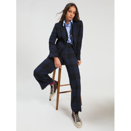CHAQUETA VICHY MARINO NEGRO
