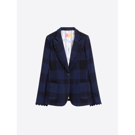 CHAQUETA VICHY MARINO NEGRO